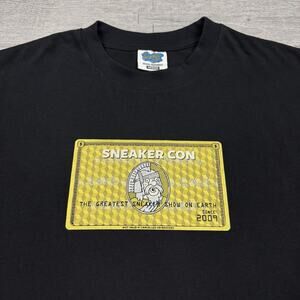 Sneaker Con Shirt Adult Sz M Black American Express Amex Simpson Parody Cartoon
